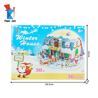 Maison de Noël Mini Puzzle en Mousse Imprimé Personnalisé 3D