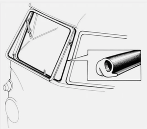 Joint d'étanchéité en caoutchouc de pare-brise avant de qualité supérieure compatible avec VW Type 2 Bus Bay Window 1968-1979 - Product Image 2