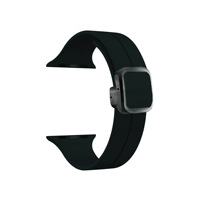 Nieuwe effenkleurige vierkante magnetische vouwsluiting siliconen horlogeband voor Apple Watch S987654321