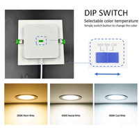 Plafonniers LED ronds modernes, CCT sélectionnable, interrupteur à bascule, 6W 12W 18W 24W, en plastique, downlight, source LED SMD2835, pour la maison et le bureau