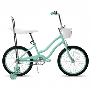 Bicicleta Infantil de 20 Pulgadas con Ruedas de Entrenamiento, Cuadro de Acero para Niñas de 7 a 12 Años - Product Image 1