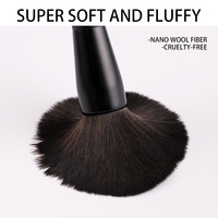 BEILI 8 pièces personnalisé Professionnel noir mat pinceaux de maquillage marque privée Contour ombre à paupières correcteur ensemble de pinceaux avec sac
