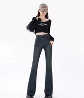 ZZH XZ2723 Celana jeans wanita tipis musim panas, celana kasual serbaguna, pinggang tinggi, nyaman dan bernapas
