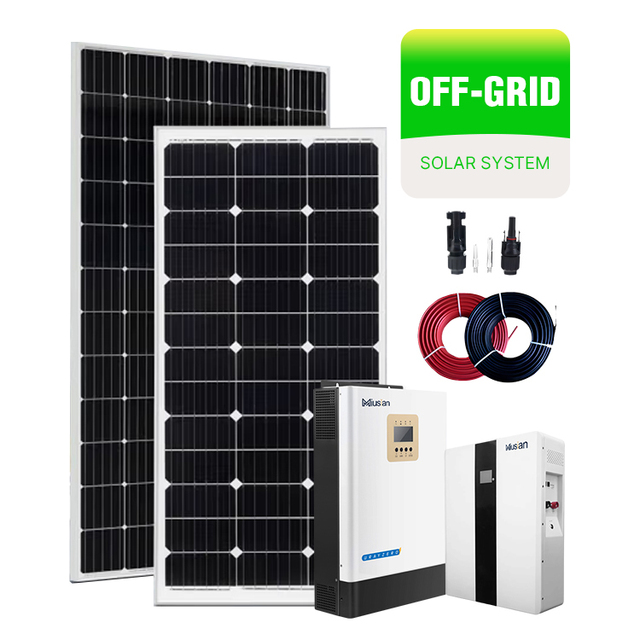 Solar Panel and Battery Pack Solar Panel Set with Battery Hybrid Solar System 6kw Kit Complete