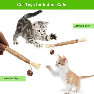 Juguetes para gatos, dientes de hierba gatera interactiva para interiores naturales, juguete para masticar gatos, palo Matatabi para gatos - Product Image 5