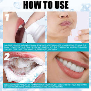 Prix de gros Dentifrice naturel blanc brillant Blanchiment des dents Dentifrice en mousse - Product Image 6