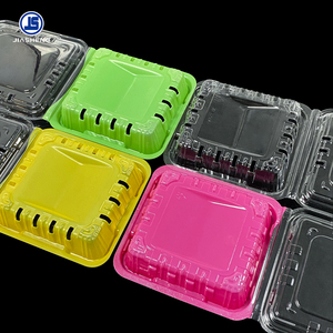 Bán buôn dùng một lần hình vuông cấp thực phẩm Pet Blueberry container với lỗ thông gió hộp nhựa - Product Image 5