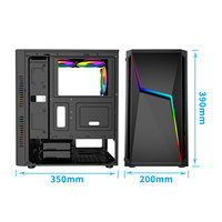 KINPOWER Vente en gros Boîtier pour PC de jeu MATX USB3.0 Boîtier pour PC de jeu avec panneau latéral en verre trempé et lumière RVB