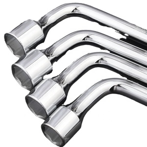 Llave de Neumáticos Tipo L de 17 mm - 21 mm, Llave de Doble Extremo con Cabeza Plana de 21 mm, Herramienta para Quitar y Cambiar Neumáticos - Product Image 4
