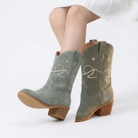 Bottes de neige en cuir pour fille, bottes hautes grises, bottes vintage en cuir pour enfant, bottines de luxe pour fille