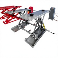 Pont élévateur hydraulique à ciseaux pour voitures, double vérin, haute capacité, robuste, de qualité supérieure, avec moteur électrique, pour installation encastrée