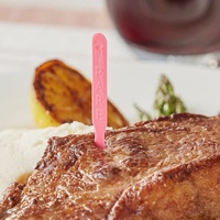 Marqueur de steak en plastique jetable coloré pour les restaurants Steakhouses BBQ