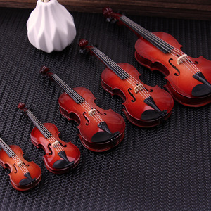 Vente en gros mini instrument de <span class=keywords><strong>violon</strong></span> en bois modèle ornement bibelots ornements de noël en bois articles de décoration maison pour cadeau - Product Image 2