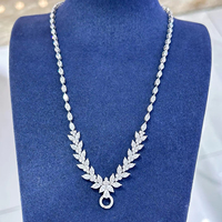 Collar de lujo con diamantes cultivados en laboratorio, oro blanco de 10k, 14k, 18k, joyería de moda para bodas, para hombres y mujeres