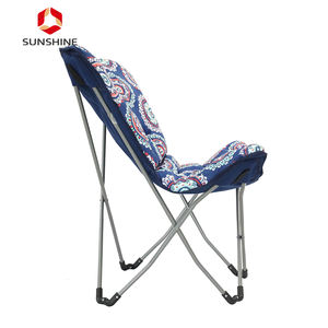 Comoda sedia a farfalla pieghevole per interni con schienale alto e accogliente con coperture di ricambio - Product Image 6