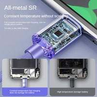 Cable de Datos Trenzado de Nailon de 120W con Doble Tipo-C, Carga Rápida de 120W para Huawei, Xiaomi, iPad y Teléfonos Móviles con Carga PD