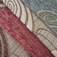 Tissu Jacquard Tissé Premium pour Rideaux de Salon Moderne, Tissu Brocart de Luxe pour Canapé 100% Polyester Uni Anti-Déchirure et Anti-Taches