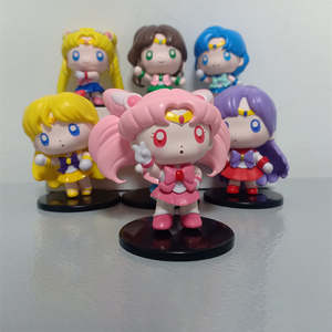 HESPER Lot de 7 figurines de collection <span class=keywords><strong>Sailor</strong></span> <span class=keywords><strong>Moon</strong></span> Runa Tsukino Usagi, 7-8 cm, en PVC, cadeau pour les fans d'anime - Product Image 4