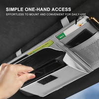Organisateur universel multifonctionnel pour pare-soleil de voiture, pochette de rangement pour lunettes, cartes, billets, permis de conduire, accessoires intérieurs de voiture