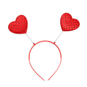 ربطة شعر حب حمراء جديدة عبر الحدود ربطة رأس على شكل قلب ثلاثية الأبعاد غطاء رأس عيد الحب - Product Image 2