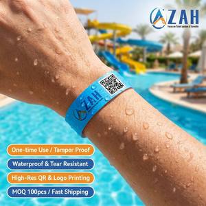 Bracelet intelligent à code QR et code-barres pour accès RFID/NFC en station balnéaire, rechargeable, pour adhésion client, avec système de billetterie ZAH - Product Image 1