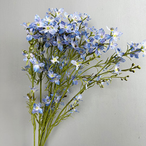 Plantes artificielles, ornement <span class=keywords><strong>de</strong></span> jardin, bouquet décoratif <span class=keywords><strong>de</strong></span> delphinium pour bureau, jardin, décoration artificielle, imitation <span class=keywords><strong>de</strong></span> fleurs artificielles - Product Image 4