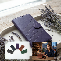 Casing Ponsel Gaya Bisnis untuk Apple iPhone 18 Pro Max/17 Air/16E/15 Bahan Kulit Tpu Lembut 360 °   Perlindungan Anti Guncangan Penutup Lipat Retro