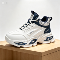 Chaussures de marche pour hommes, lacets, tige en PU, respirantes, confortables, légères, toutes saisons, tendance mode, chaussures de marche quotidiennes