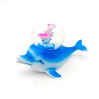 Figurine d'animal marin dans une boule à neige, iguane, crabe, dauphin, tortue, boule à paillettes en résine, souvenir, décoration de bureau, décoration de la maison, cadeau
