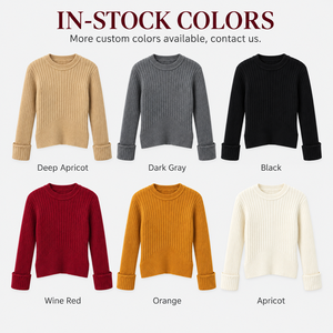 Pull-over en maille à col ras du cou et manches longues pour femme, couleur unie, taille cintrée, style minimaliste, collection automne, fabrication OEM/ODM, vente en gros - Product Image 3