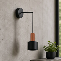 Lampe murale LED moderne noire 30 Watts, design créatif en métal, abat-jour en fer forgé, idéale pour l'éclairage de salon et de couloir