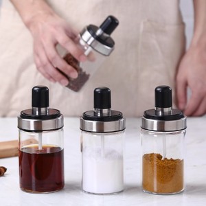 Depósito aromático de vinagre de cocina, recipiente de almacenamiento <span class=keywords><strong>con</strong></span> <span class=keywords><strong>cuchara</strong></span>, tarros de especias, botellas <span class=keywords><strong>con</strong></span> tapa y cucharas - Product Image 6