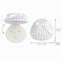 Bougie romantique en coquille de perle, à couvercle rabattable, lumineuse, irisée, nacrée, parfumée, pour la décoration de table de mariage