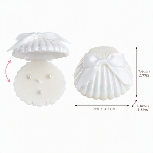 <span class=keywords><strong>Bougie</strong></span> romantique <span class=keywords><strong>en</strong></span> coquille de perle, à couvercle rabattable, lumineuse, irisée, nacrée, parfumée, pour la décoration de table de mariage - Product Image 5
