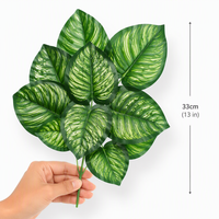 Feuilles artificielles de Monstera, fausses feuilles de Scindapsus, verdure décorative pour la maison, les mariages, les bureaux, vente en gros, résistantes aux UV, ODM