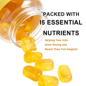 סוכריות גומי לגדילת גובה לילדים עם סידן, ויטמין D3, K2 ואבץ, תוסף תזונה טבעי לשיפור צפיפות העצם - Product Image 6