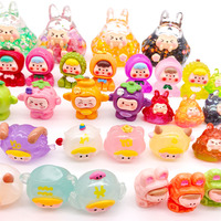3D Cartoon Fruit Resin Miniatuur Poppenhuis Accessoires Dieren Figuurje Glow-in-the-dark Blind Bag Verrassing Kinderspeelgoed Groothandel