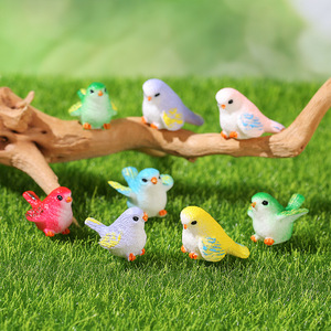 Adornos de Pájaros de Dibujos Animados, Miniaturas de Resina para Decoración de Jardín, Accesorios para Plantas de Interior y Exterior, Figuras Decorativas - Product Image 1