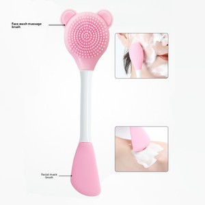 Outil de beauté multifonctionnel en silicone TPE à double tête pour le nettoyage et le lavage du visage. - Product Image 2