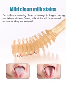 Brosse à dents en silicone pour enfants et nettoyant pour la langue pour les enfants, soins bucco-dentaires doux et sûrs pour les tout-petits - Product Image 2