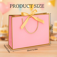 Sac cadeau portable haut de gamme sac en papier de style Ins noir rose bonbon avec impression couleur pour emballage de bougies et de parfums