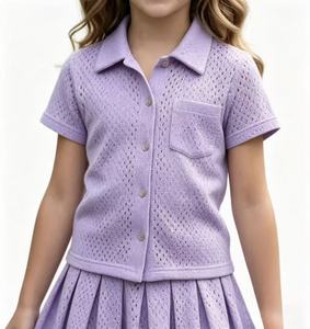 Ensemble deux pièces de haute qualité : Polo et jupe plissée, respirant, à manches courtes, idéal pour l'été et le quotidien, parfait pour les voyages, vente en gros - Product Image 2