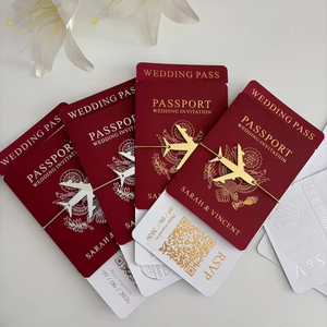 Cartes d'invitation de mariage lune de miel voyage souvenir <span class=keywords><strong>avec</strong></span> <span class=keywords><strong>photo</strong></span> personnalisée passeport de voyage mondial <span class=keywords><strong>avec</strong></span> avion en acrylique - Product Image 1