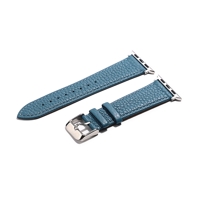 Wholesale Luxury Brand Multi Colors 38/40/42/44mm Pebble Leather Watch Strap for Watch Band with Pin Buckle