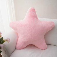 Coussin Étoile INS Nordic Kawaii en Peluche Ultra Douce Effet Vison Couleur Crème, Coussin Rembourré Cœur de Fille, Anti-Stress, Décoration Maison, Cadeau