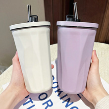 Vaso Térmico de Viaje de 500 ml con Pajita Recta, Taza para Bebidas Frías, Tazas para Café de Invierno - Product Image 4