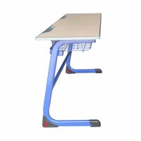 Ensemble de bureau et chaise double ergonomique moderne en métal réglable pour l'école