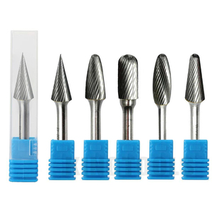 Set di frese rotanti in carburo di tungsteno di alta qualità, con gambo lungo da 1/4 di pollice, forma F, F122506, lucidate OEM KING TOOLS per utensili elettrici - Product Image 4
