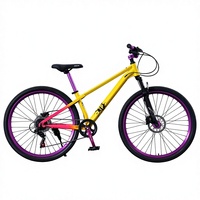 Vélo de montagne Dirt Jump 8 vitesses 26 27,5 pouces Cadre en acier haute teneur en carbone Fourche à suspension Frein à disque double Freestyle Street MTB