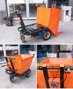 Carretilla Eléctrica Compacta Naranja de 860 mm de Largo y 630 mm de Ancho, Diseño Plegable para Uso en Construcción - Product Image 2